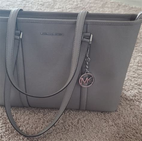 michael kors sady pearl grey tote